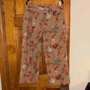 Floral Tan Trousers